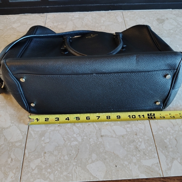 Kate Spade Mulberry Leighann Tote Large Black Leather Logo Strap - Picture 9 of 12